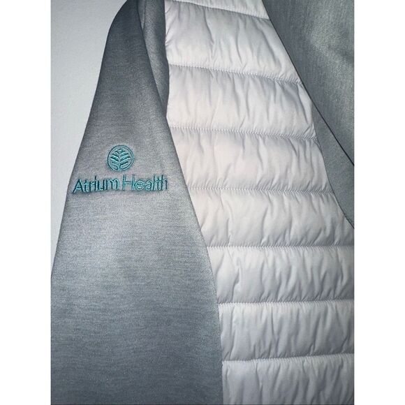 Footjoy Hybrid Jacket women’s  XS Gray white Full Zip Puffer Golf Outdoor Quilte - Picture 5 of 9